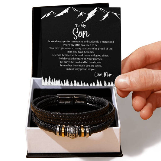 To My Son Forever Love Bracelet Gifts for Him Gifts Just Because