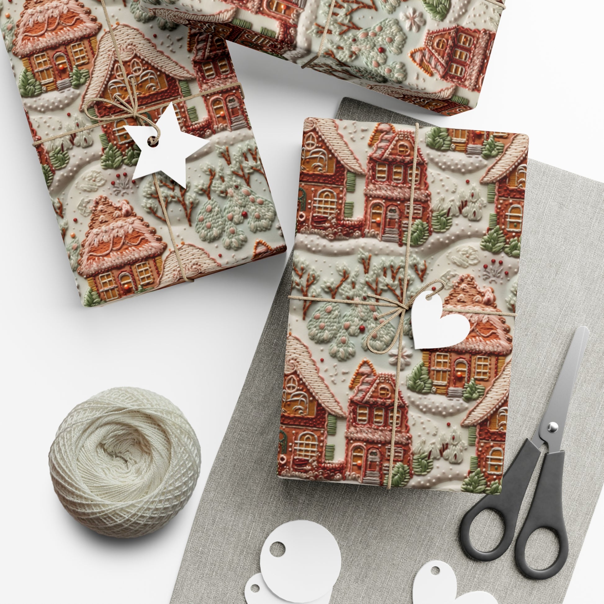 Society6 on Instagram: Take 50% off your favorite unique Wrapping Paper  today on Society6.com! Designs: 🏠 Holiday Town with Pets by  @emilydolinerart ⭐️ Big Starbursts on Green by @emilydolinerart