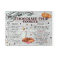 Homemade Chocolate Chip Recipe Glass Cutting Board Perfect Gift for the Holidays