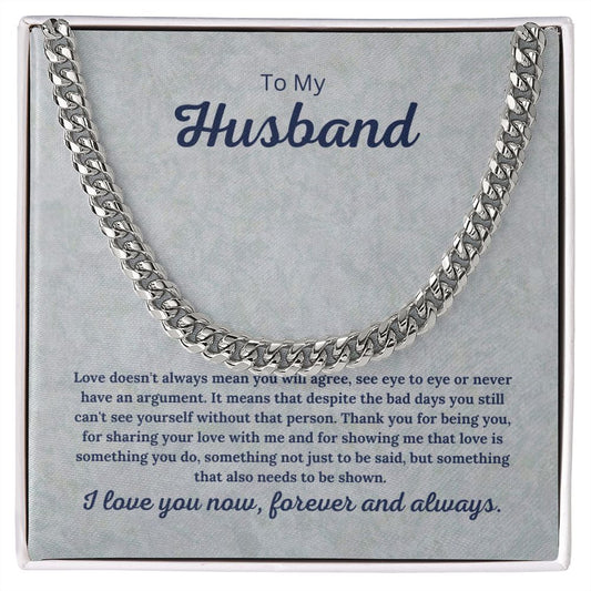 To My Husband - Cuban Link Necklace