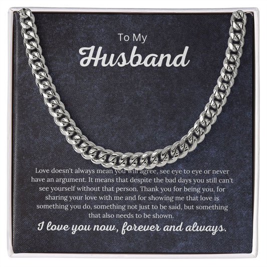 To My Husband - Cuban Link Chain