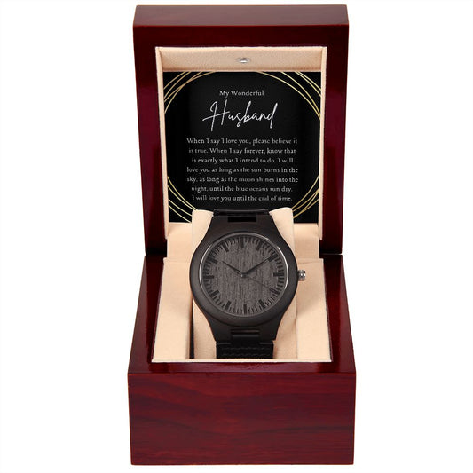 To My Wonderful Husband - Stylish Wooden Watch