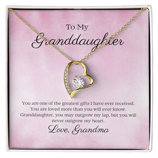 To My Granddaughter - Forever Love Necklace